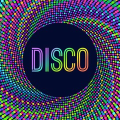 Illustration design disco retro vector. music flyer