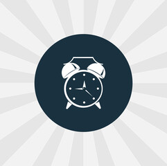 Alarm clock isolated vector icon. time design element
