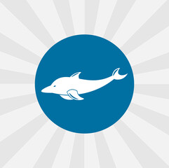 Dolphin isolated vector icon. sea animal design element
