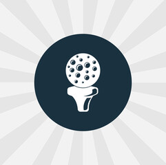 Golf ball isolated vector icon. sport design element