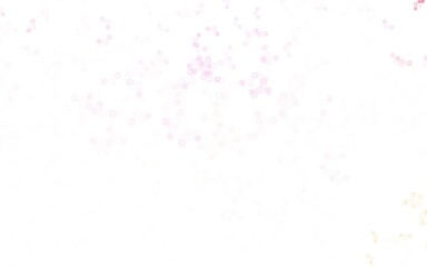 Light Pink, Yellow vector background with spots.