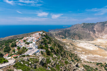 Fototapeta na wymiar Stefanos panoramic view from Prophet Elias Church