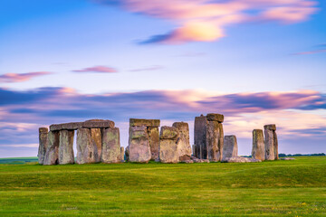 Stonehenge at sunset in England