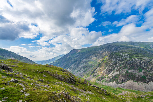 Beautiful landscape of Snowdon National Park in North Wales. UK