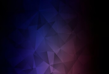 Dark Pink, Blue vector low poly background.