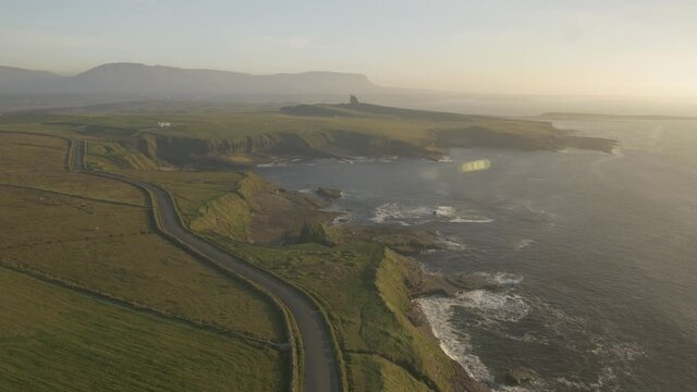 Co.Sligo aerial coastal views Mullaghmore Ireland