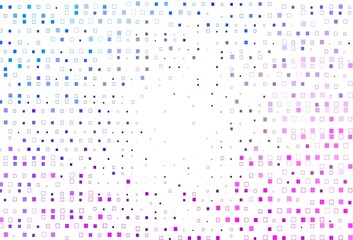 Light Pink, Blue vector pattern with crystals, rectangles.