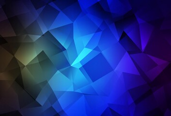 Dark Blue, Green vector abstract mosaic backdrop.