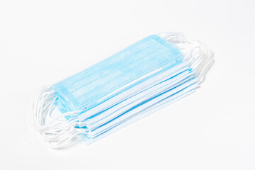 Protective face mask on white background