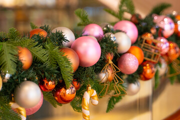 The Christmas decoration in a mall in Shanghai, China.