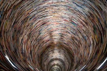 Fotobehang Tunnel made from books - collection of knowledge concept  © Pawel Pajor