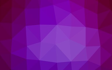 Light Purple vector polygon abstract backdrop. Geometric illustration in Origami style with gradient. The best triangular design for your business.