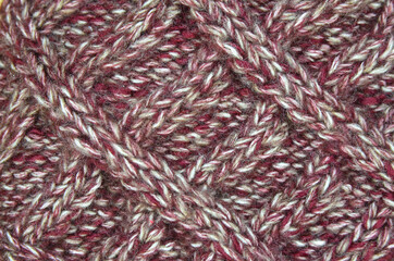 colored knitted warm wool texture or background close-up