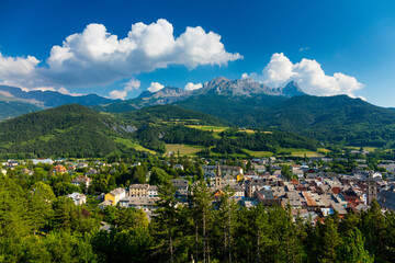 Barcelonnette Town, Ubaye Valley, Vallée de l'Ubaye, Alpes Haute Provence, France, Europe