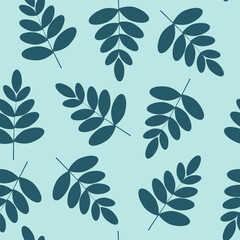Seamless pattern with leaves. Floral elements. Endless texture for a romantic seasonal design. vector illustration.