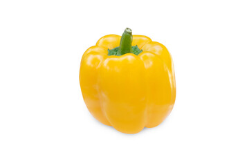 Yellow Sweet pepper isolated on a white background with clipping path