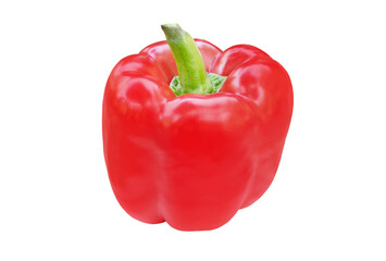 Red Sweet pepper isolated on a white background with clipping path