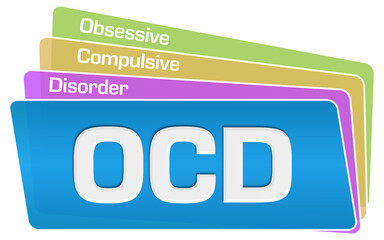 OCD - Obsessive Compulsive Disorder Colorful Squares Stack 
