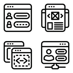 
Solid Icons of Websites and Webpages
