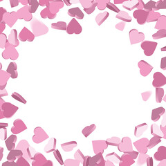 Fototapeta na wymiar Pink little Hearts love background - Design for valentines day and love