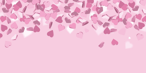 Pink little Hearts love background - Design for valentines day and love banner