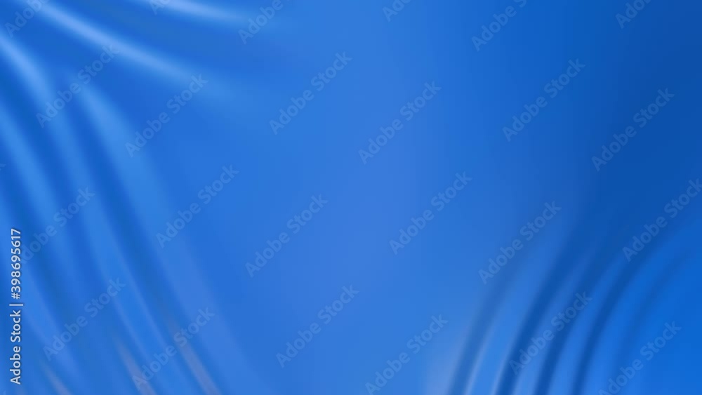 Poster 4k 3d animation of wavy blue cloth surface that forms ripples like in fluid surface or the folds lik
