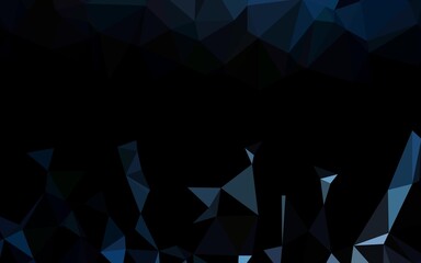 Dark BLUE vector blurry triangle pattern. Shining illustration, which consist of triangles. Completely new design for your business.