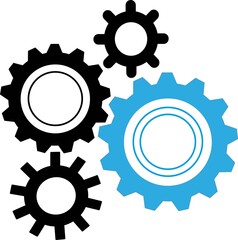 Gears icon. Settings,Cog icon vector illustrationint