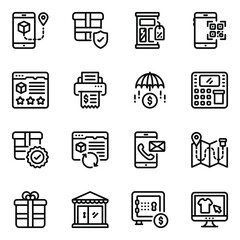 
Shopping and Delivery Solid Icons Pack 
