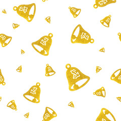 seamless pattern of bells on white background