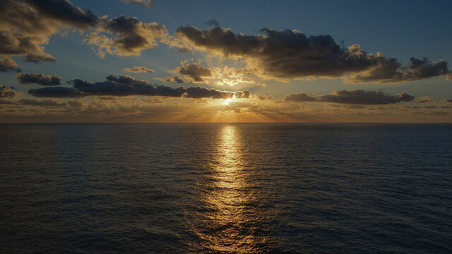sunset over the sea © Nikolay