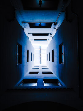 Perspectiva del interior de un edificio