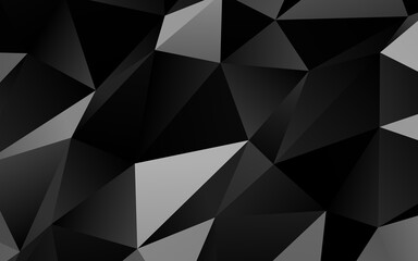 Fototapeta premium Dark Silver, Gray vector polygon abstract backdrop. Colorful abstract illustration with gradient. Completely new design for your business.