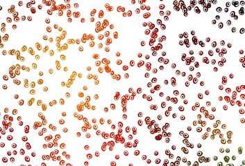 Light Red, Yellow vector cover with spots.