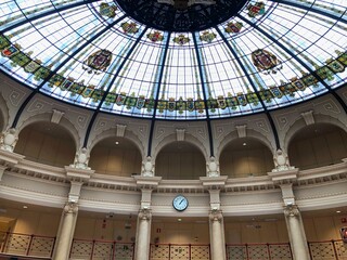 Glas and lead architectural ceiling