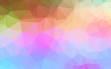 Obraz premium Light Multicolor, Rainbow vector triangle mosaic texture. An elegant bright illustration with gradient. New texture for your design.