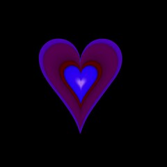 heart symbol with patterns on a black background. close-up.