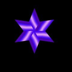 
abstract hexagonal star with patterns close up