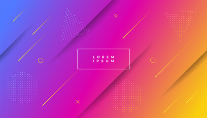 Minimal geometric background with gradient color. Dynamic shapes composition. Eps10 vector