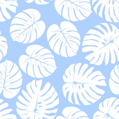 seamless pattern with monstera on a colored background.
used in web design, branding, product design, and interior 