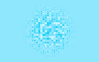 Light BLUE vector pattern with spheres. Abstract illustration with colored bubbles in nature style. Design for posters, banners.