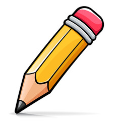 Vector wooden pencil cartoon illustration