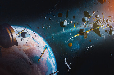 Aerial view of space junk © OSORIOartist
