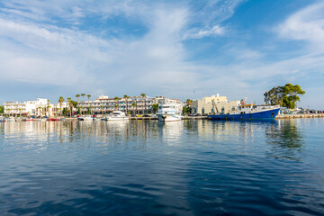 Beautiful harbour view in Kos Island. Kos Island is a popular tourist destination in Greece.