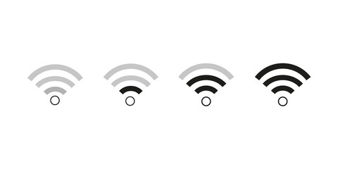 WIFI icon set.Wireless and wifi icon.Vector on white background.