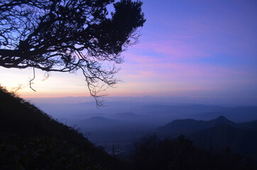 sunrise over the mountains
