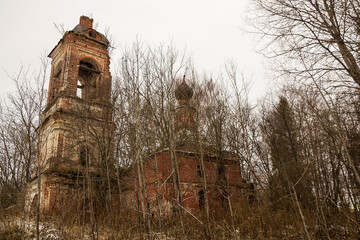 abandoned Orthodox Church among the trees