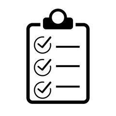 Check list vector icon on white background.