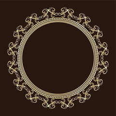 Mandala, designer frame, circle.Designer decorative frame.Beautiful elegant vector element for design and place for your text. Border for any of your ideas.Lace image in the form of a circle or sun.