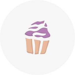 Hand-drawn muffin. Doodle style vector illustration. Design element for postcards, invitations or oher graphic and web design.